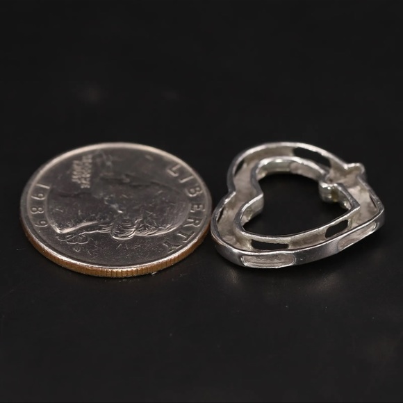 Sterling Silver DISNEY Rhinestone Mickey Cubic Zirconia Heart Necklace Pendant - Picture 12 of 17